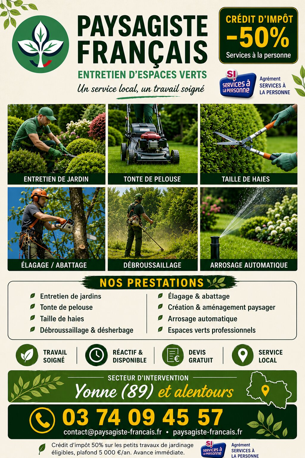 🌿 Paysagiste Français — votre spécialiste de l'entretien d'espaces verts, près de chez vou