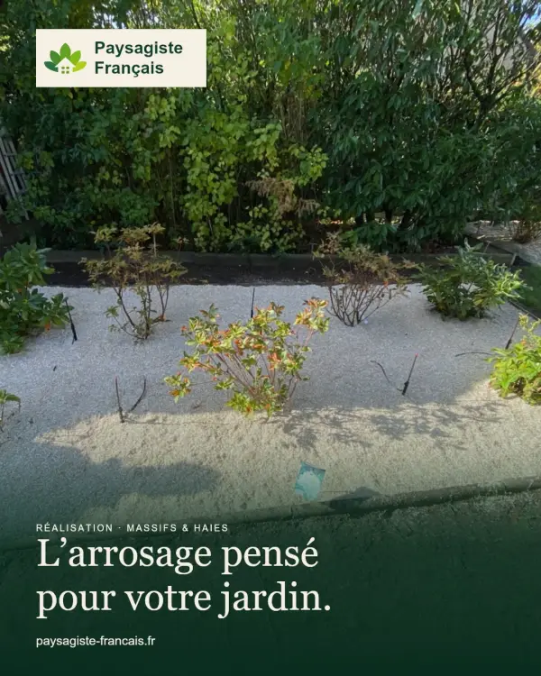 Arrosage automatique pour massifs et haies.

Paysagiste Français a installé un système en 