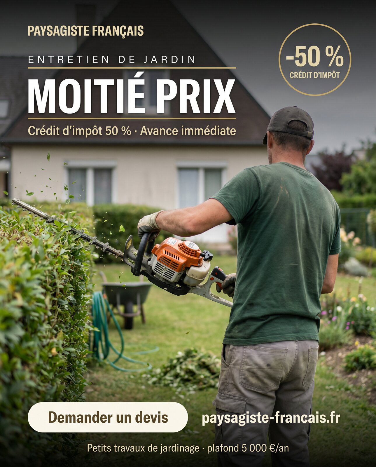 🌿 Et si l'entretien de votre jardin vous coûtait deux fois moins cher ?

Avec l'avance imm